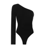 N'onat Women's Moon One Shoulder Party Body In Black In Black
