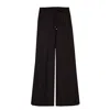 N'onat Women's Pull-on Trousers Crinkle Organic Cotton In Black In Black