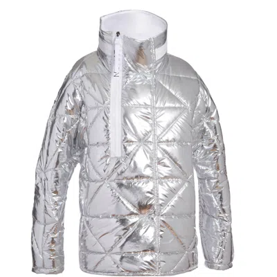 N'onat Women's Silver Reese Puffer Coat In Metallic