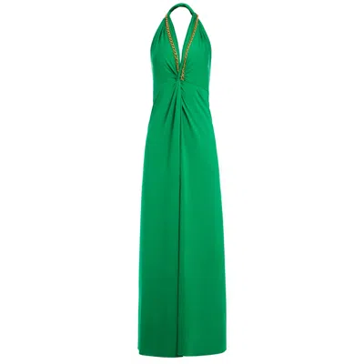N'onat Women's Sophia Gold Chain Maxi Dress In Green