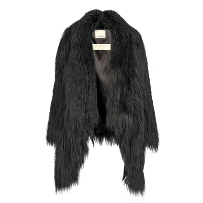 N'onat Women's Sugar Vegan Faux Fur Coat In Black