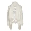 N'onat Women's White Sugar Vegan Faux Fur Coat In Ivory In White