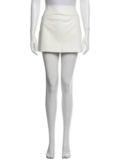 Pre-owned Nonchalant Animal Print Mini Skirt In White