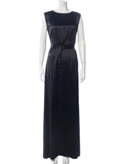 Pre-owned Nonchalant Bateau Neckline Long Dress W/ Tags In Blue