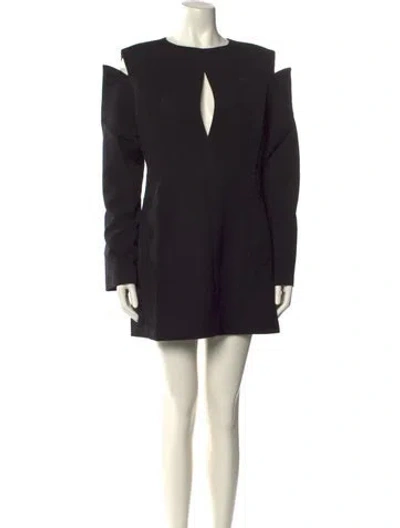 Pre-owned Nonchalant Bateau Neckline Mini Dress W/ Tags In Black