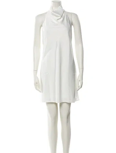 Pre-owned Nonchalant Cowl Neck Mini Dress W/ Tags In White