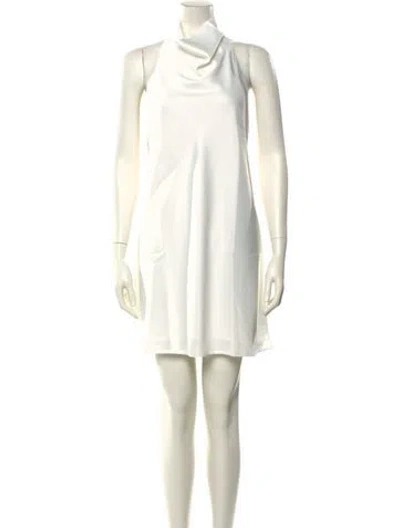 Pre-owned Nonchalant Cowl Neck Mini Dress W/ Tags In White