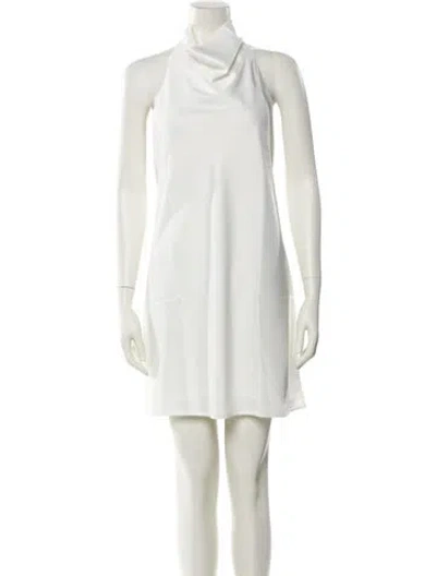 Pre-owned Nonchalant Cowl Neck Mini Dress W/ Tags In White