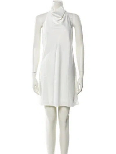 Pre-owned Nonchalant Cowl Neck Mini Dress W/ Tags In White