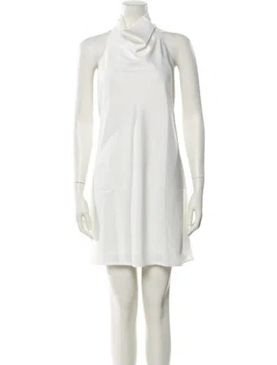 Pre-owned Nonchalant Cowl Neck Mini Dress W/ Tags In White
