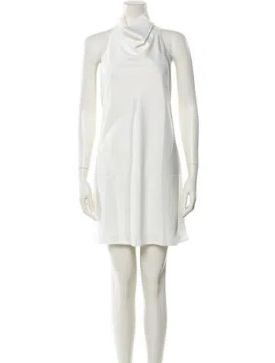 Pre-owned Nonchalant Cowl Neck Mini Dress W/ Tags In White