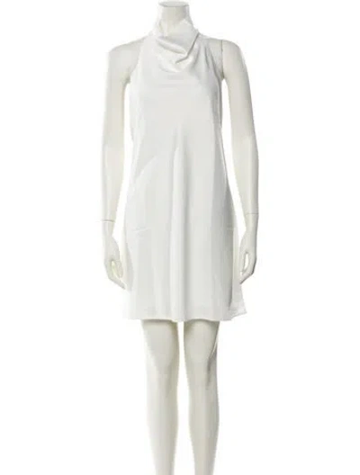 Pre-owned Nonchalant Cowl Neck Mini Dress W/ Tags In White