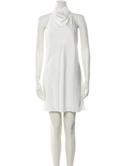 Pre-owned Nonchalant Cowl Neck Mini Dress W/ Tags In White