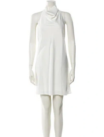 Pre-owned Nonchalant Cowl Neck Mini Dress W/ Tags In White