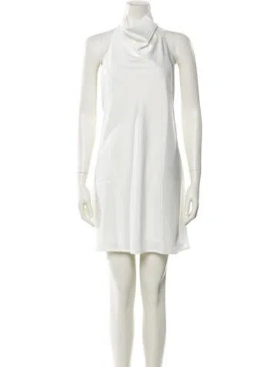 Pre-owned Nonchalant Cowl Neck Mini Dress W/ Tags In White