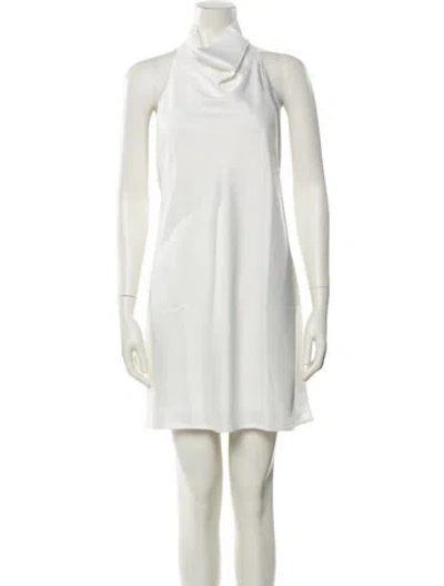 Pre-owned Nonchalant Cowl Neck Mini Dress W/ Tags In White