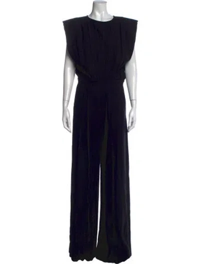 Pre-owned Nonchalant Crew Neck Jumpsuit In Black