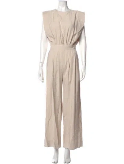 Pre-owned Nonchalant Crew Neck Jumpsuit In Neutral