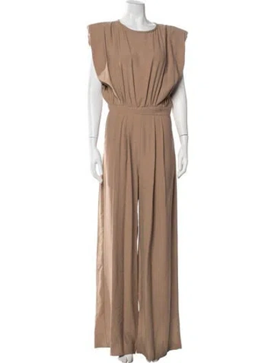 Pre-owned Nonchalant Crew Neck Jumpsuit In Neutral