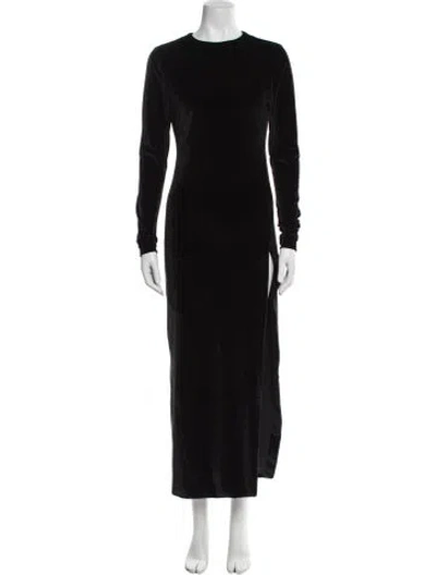 Pre-owned Nonchalant Crew Neck Long Dress W/ Tags In Black