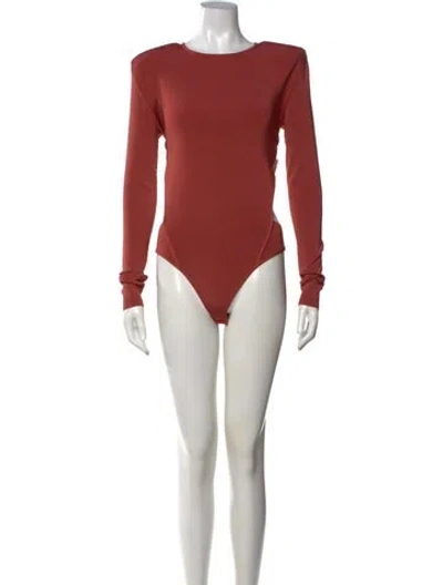 Pre-owned Nonchalant Crew Neck Long Sleeve Bodysuit In Orange