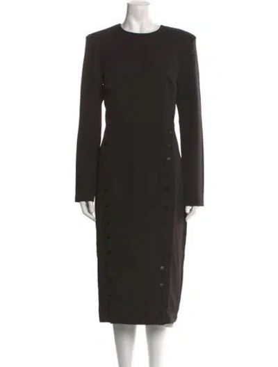 Pre-owned Nonchalant Crew Neck Midi Length Dress W/ Tags In Black