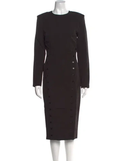 Pre-owned Nonchalant Crew Neck Midi Length Dress W/ Tags In Black