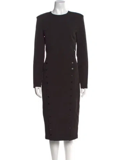 Pre-owned Nonchalant Crew Neck Midi Length Dress W/ Tags In Black