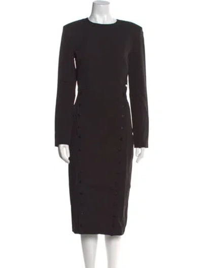 Pre-owned Nonchalant Crew Neck Midi Length Dress W/ Tags In Black