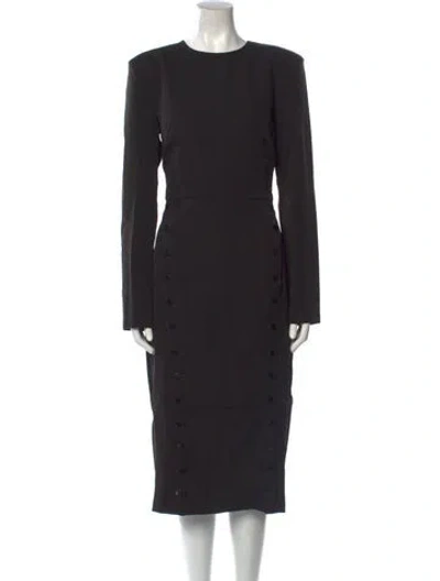 Pre-owned Nonchalant Crew Neck Midi Length Dress W/ Tags In Black