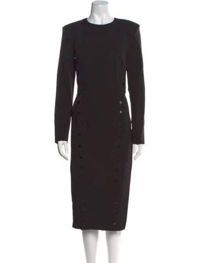 Pre-owned Nonchalant Crew Neck Midi Length Dress W/ Tags In Black