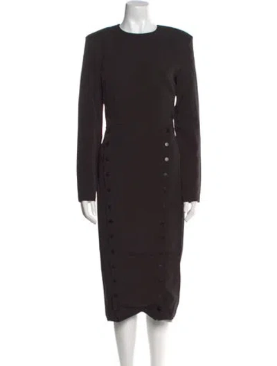 Pre-owned Nonchalant Crew Neck Midi Length Dress W/ Tags In Black