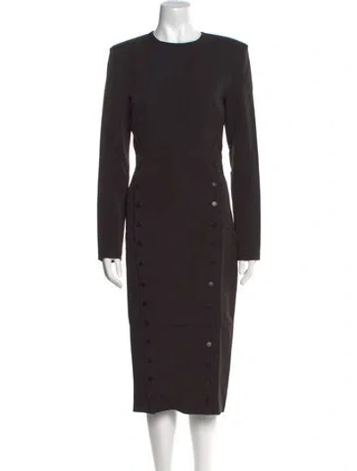 Pre-owned Nonchalant Crew Neck Midi Length Dress W/ Tags In Black