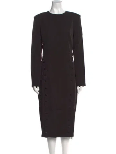 Pre-owned Nonchalant Crew Neck Midi Length Dress W/ Tags In Black