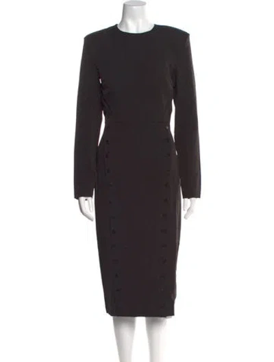 Pre-owned Nonchalant Crew Neck Midi Length Dress W/ Tags In Black