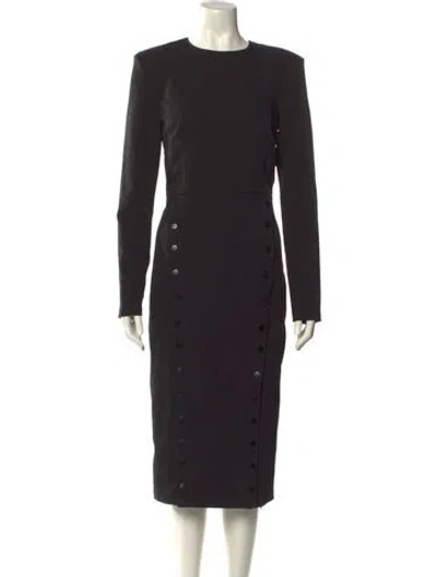 Pre-owned Nonchalant Crew Neck Midi Length Dress W/ Tags In Black