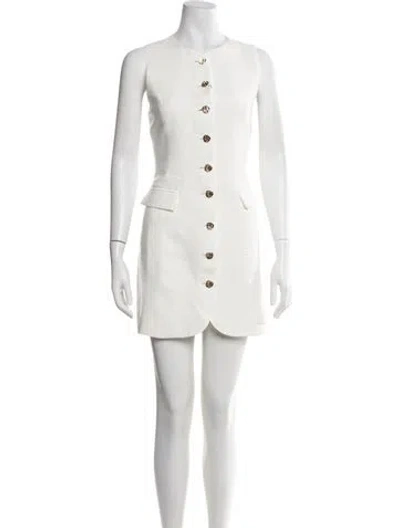 Pre-owned Nonchalant Crew Neck Mini Dress W/ Tags In White
