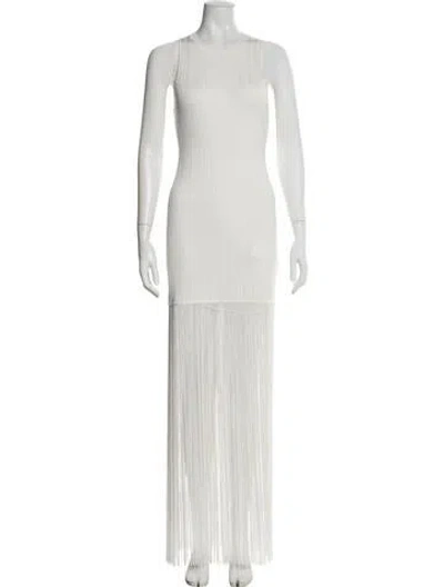 Pre-owned Nonchalant Crew Neck Mini Dress In White