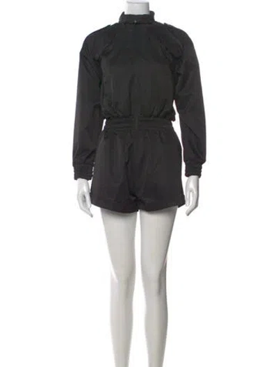 Pre-owned Nonchalant Crew Neck Romper In Gray