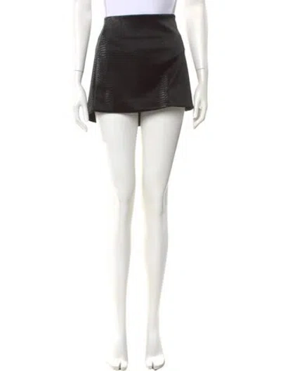 Pre-owned Nonchalant Faux Leather Mini Skirt W/ Tags In Black