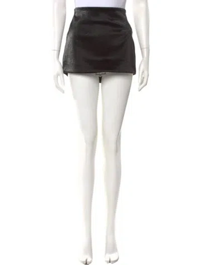 Pre-owned Nonchalant Faux Leather Mini Skirt W/ Tags In Black