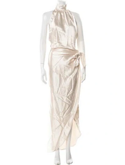 Pre-owned Nonchalant Halterneck Mini Dress W/ Tags In Neutral
