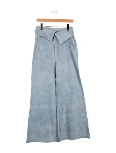 Pre-owned Nonchalant High-rise Wide Leg Jeans In Blue