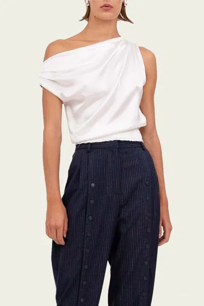 Nonchalant Label Adelina Crop Top In Ivory