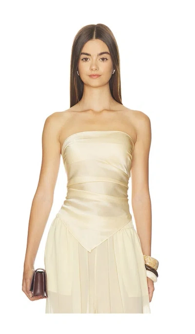 Nonchalant Label Amelia Silk Scarf In Neutral