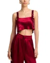 Nonchalant Label Astrid Crop Top In Bordeaux In Red