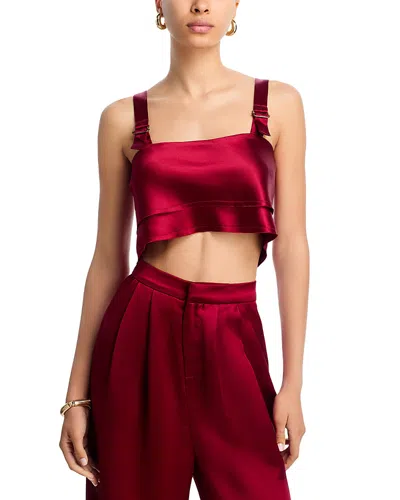 Nonchalant Label Astrid Crop Top In Red