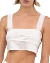 Nonchalant Label Cal Cropped Top In Champagne