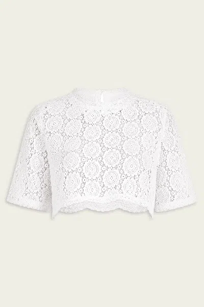 Nonchalant Label Cami Crop In Ivory In White