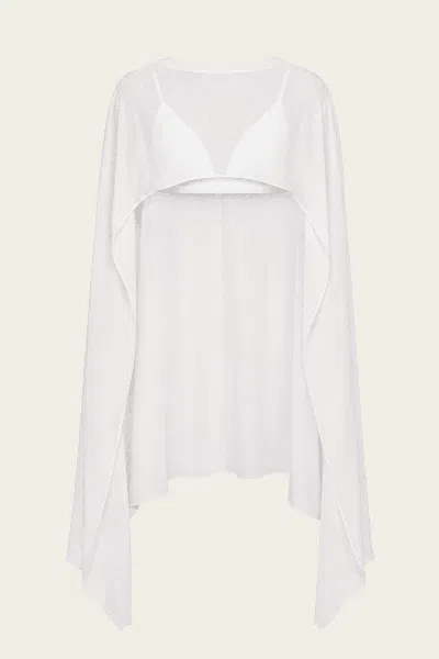 Nonchalant Label Chiara Silk Top In Ivory In White